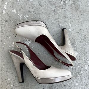 Prada Patent leather platform slingbacks
